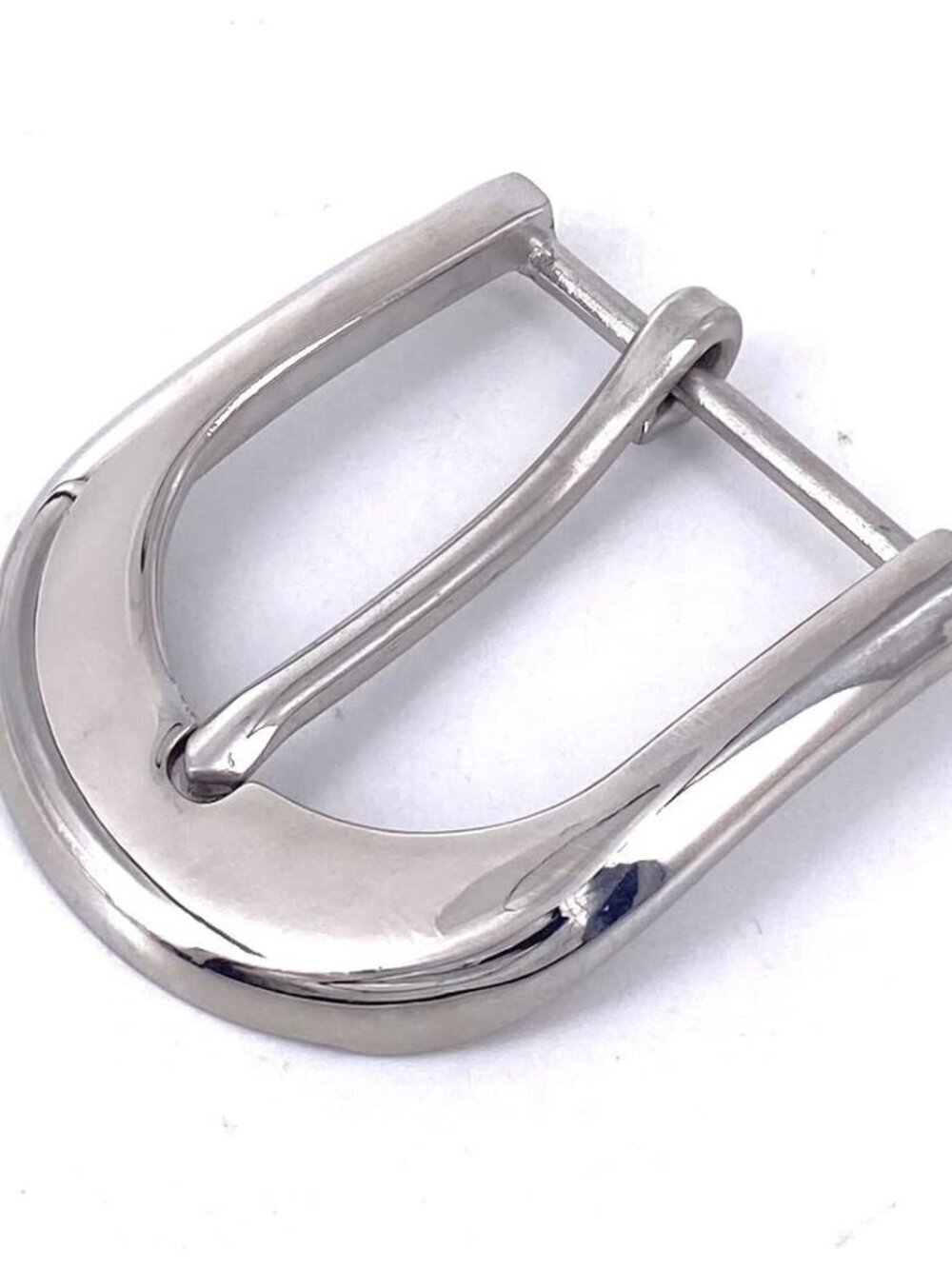 Men's Silver 4 1.5"(40mm) Heavy Duty Stainless Steel Single Prong Square Buckle